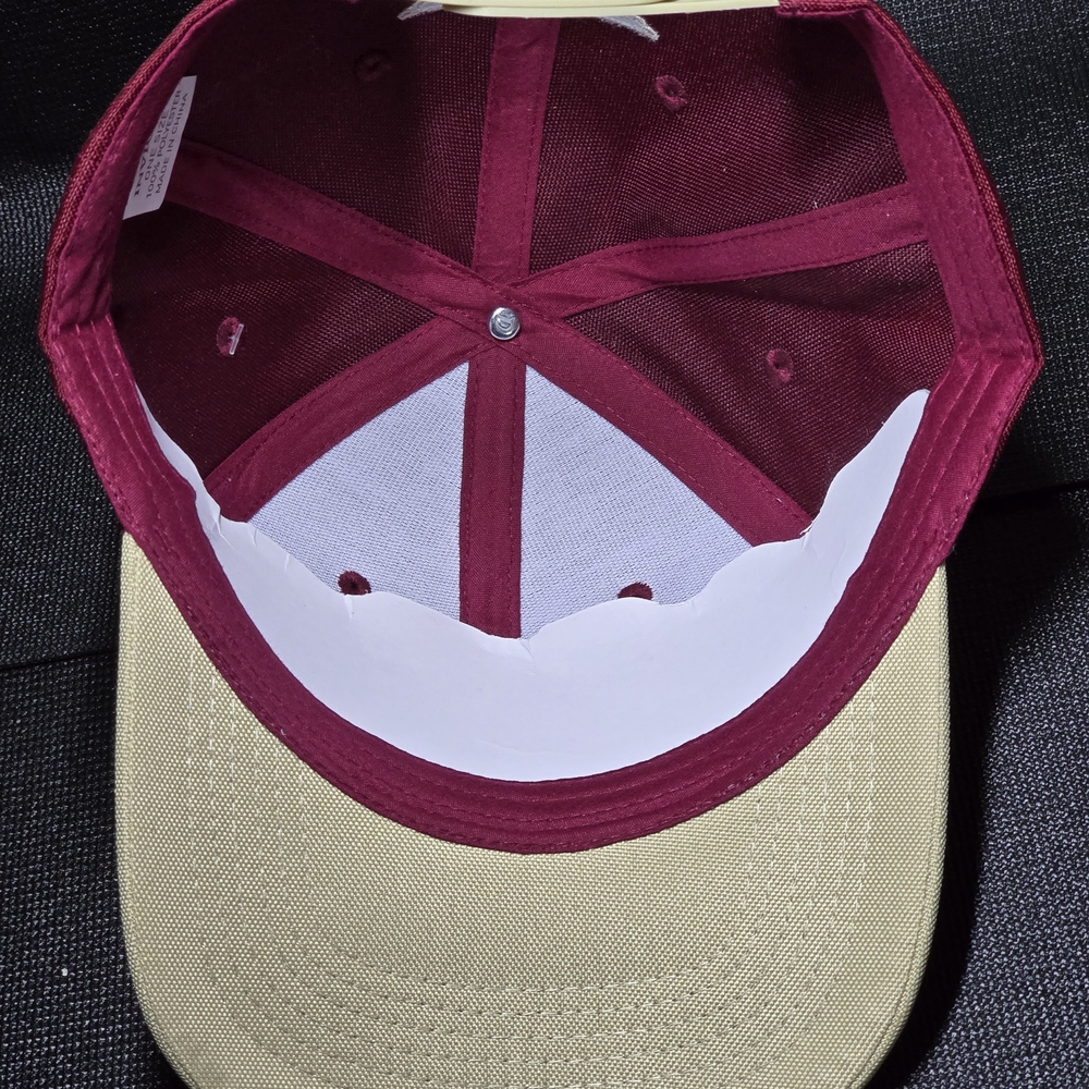 Invicta Men's BBSD Adjustable Fashion Snapback Hat/Cap Maroon/Beige - Picture 4 of 7
